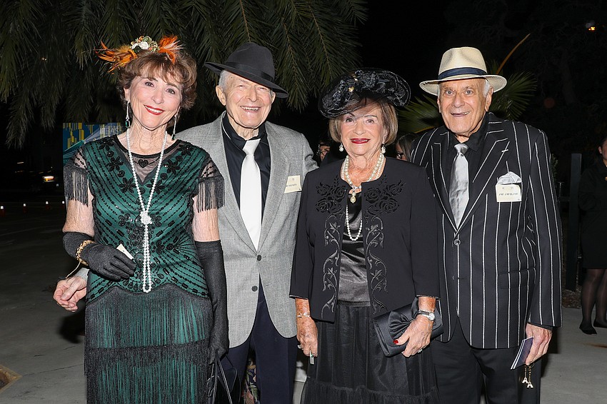 Making a grand entrance are Barbara Brizdle, Jim Heskett, Marion Levine and Sam Samelson.