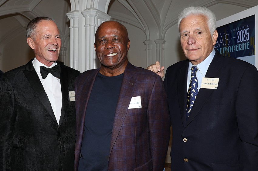 Enjoying a good story together are Curtis Jordan, Willie Stanfield and Frank Martucci.