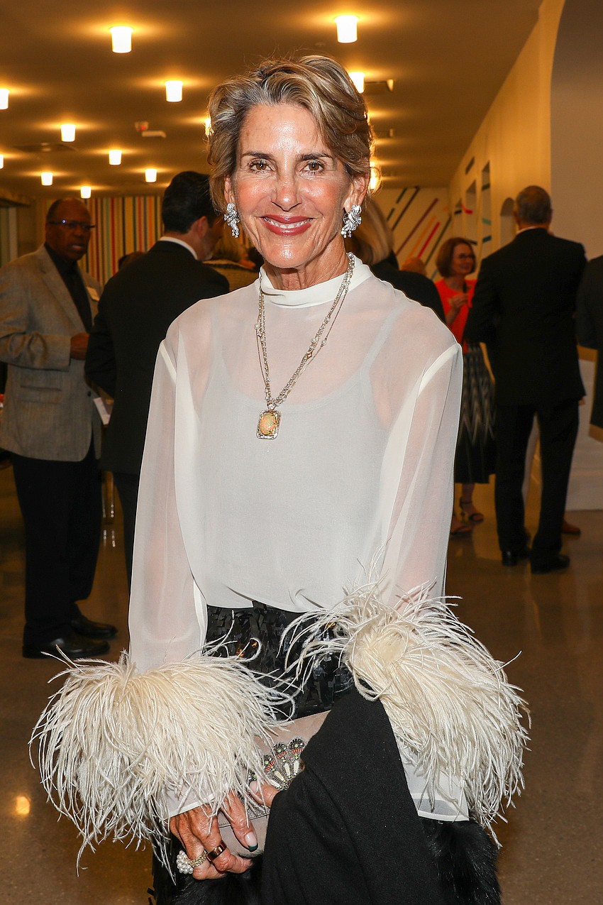 Audrey Robbins elegantly attired to match the theme.
