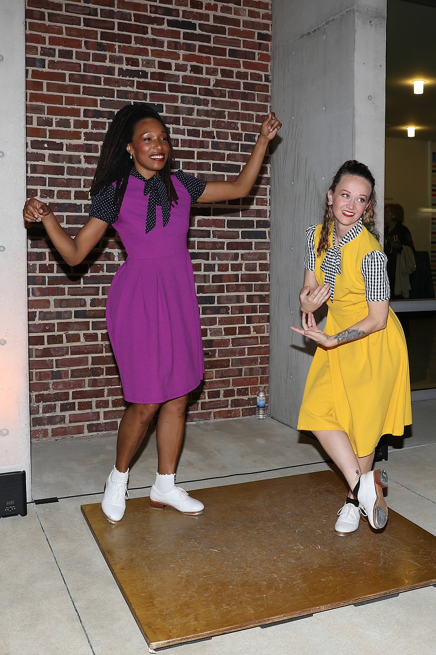 From Sarasota Contemporary Dance are tap dancers Monessa Salley and Samantha Miller.