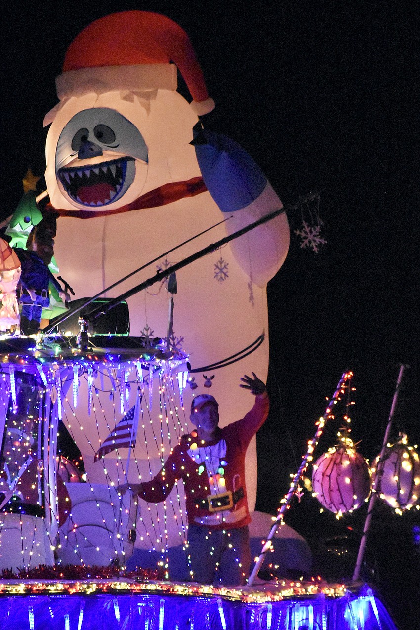 The Abominable Snowman towers over the scene on the Island of Misfits.