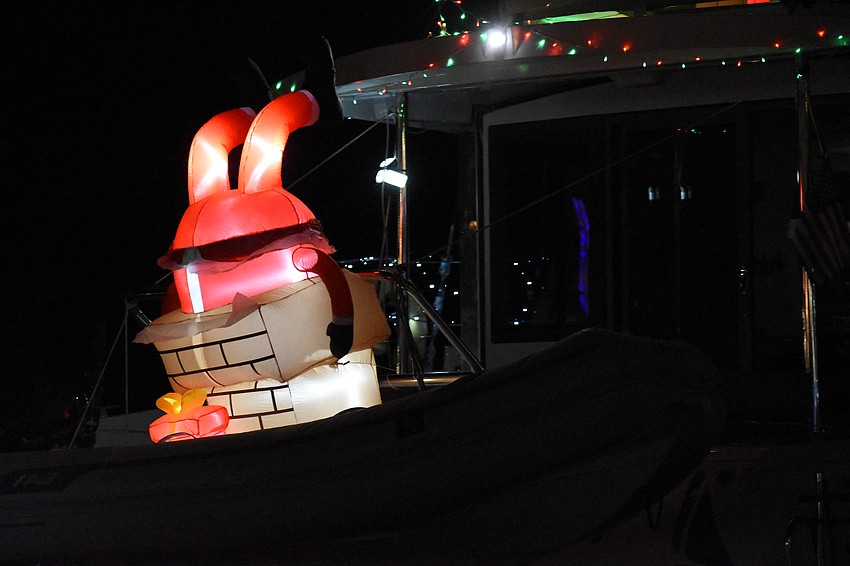 Santa Claus gets stuck in a chimney on the vessel Wanderlust.