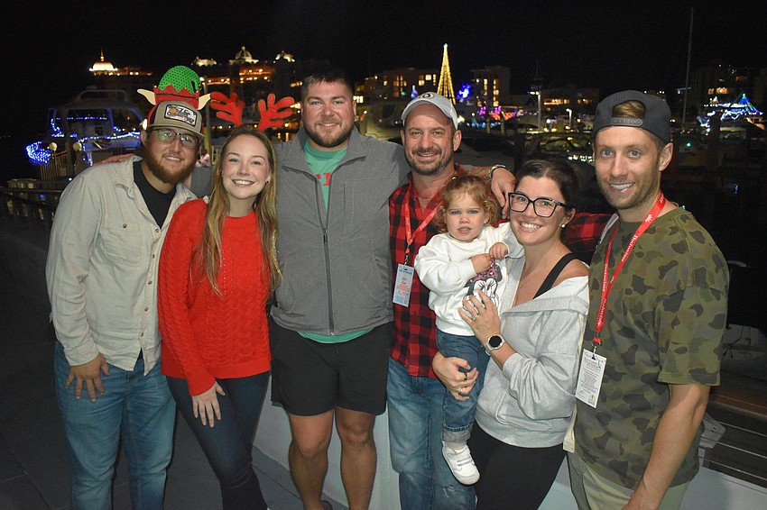 Jarod Fiedler, Madison Fiedler, Will Frank, Lilly Moro, 2, Kaite Moran, Ben Moran and Michael Grady came out with Suncoast Charities for Children to support the event.