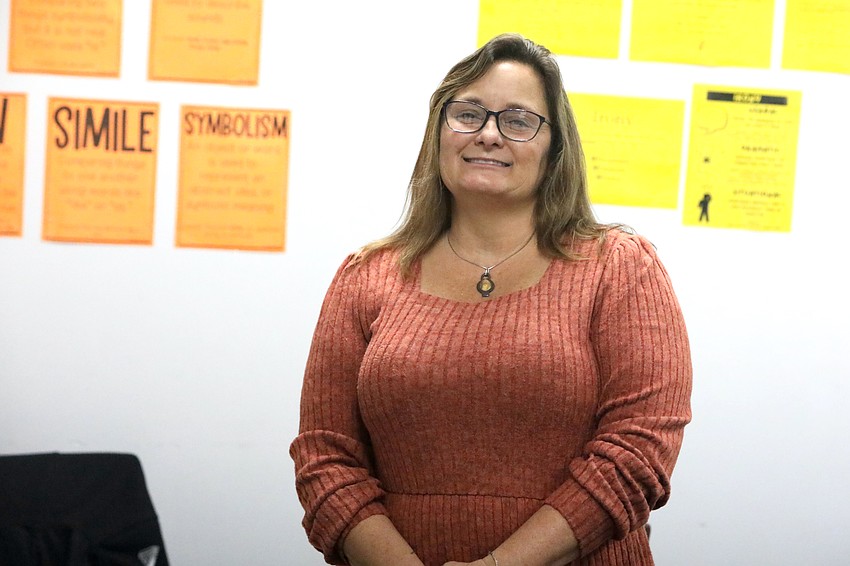 Buddy Taylor Middle School Teacher of the Year Katherine Fisch teaches eighth-grade intensive reading. Photo by Brent Woronoff