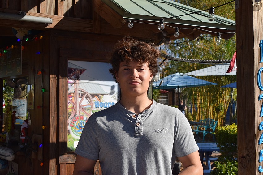 Easton Wright, employee at The Fish Hole Miniature Golf