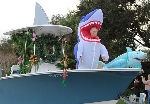 Charlie Shachat, a co-founder of the Foolishly Festive Christmas Parade, decided to be part of the show for the "Jaws" 50th anniversary.