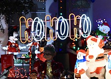 The home at 2834 Browning Street featured countless decorations and animated figures.