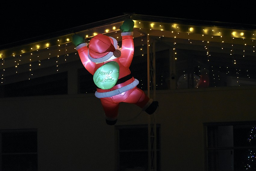 Santa Claus hangs on at 2846 Browning Street.