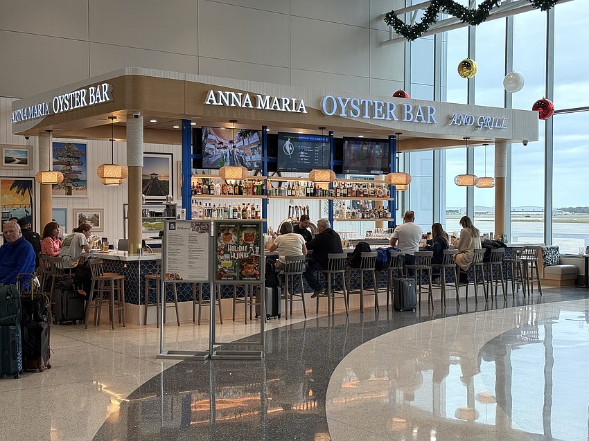 Among the locally branded concessions in the new Concourse A at Sarasota-Bradenton International Airport is Anna Maria Oyster Bar.
