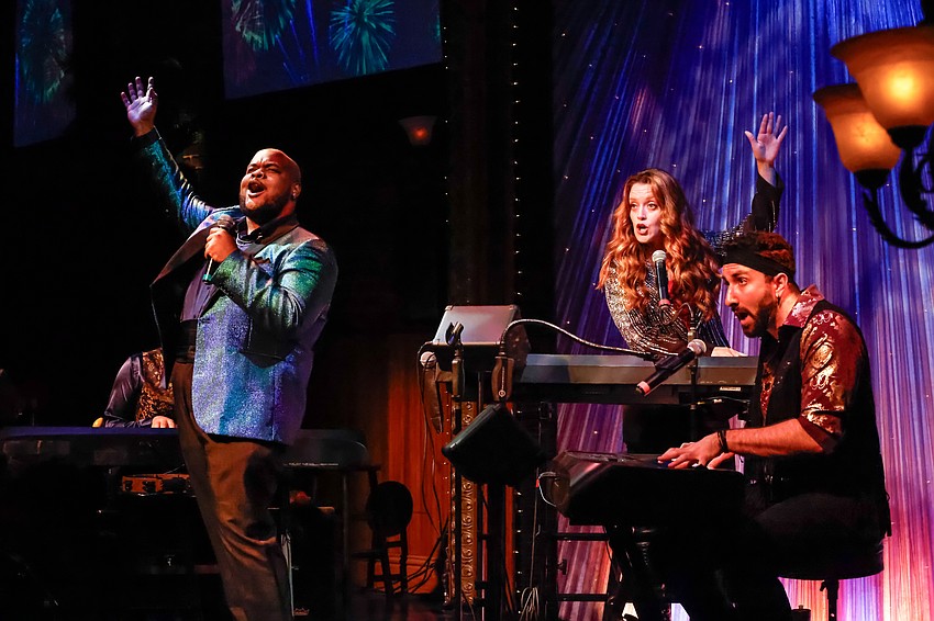 Eddie Weaver, Madalyn McHugh and Jared Svoboda deliver a rousing performance in Florida Studio Theatre's cabaret show, 