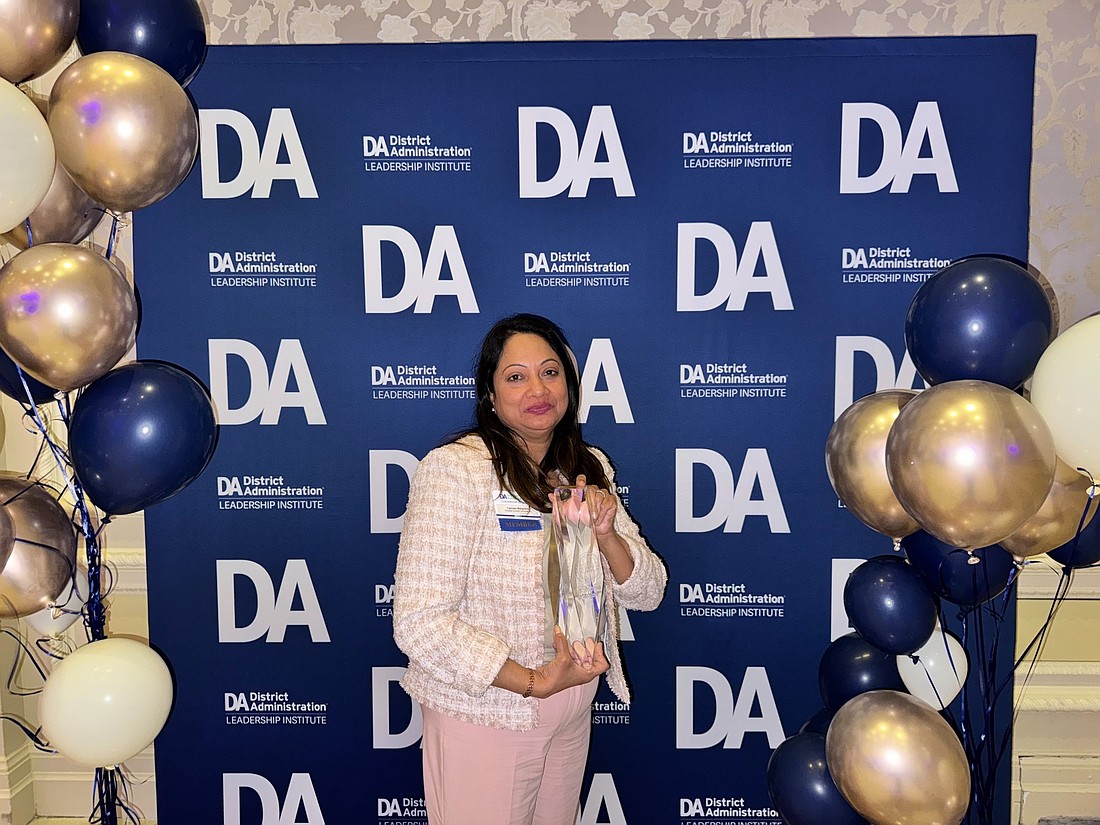 Volusia County Schools Superintendent Carmen Balgobin was recognized as Woman of the Year during the DALI Superintendents Summit at The Breakers in Palm Beach. Courtesy photo