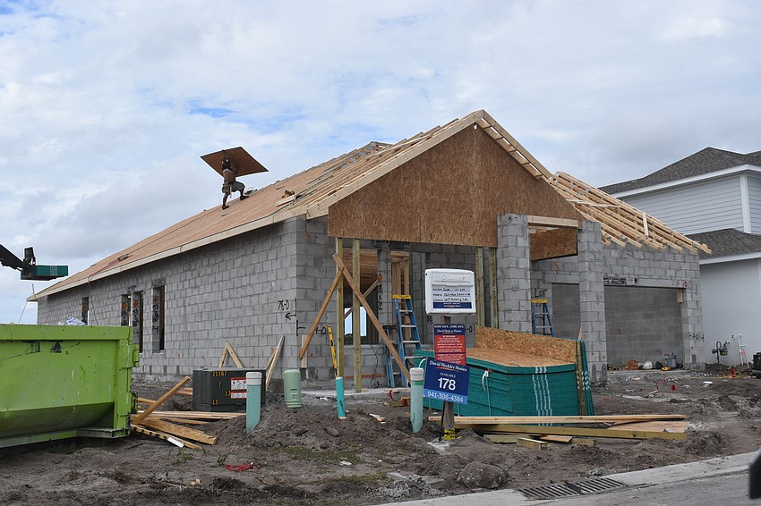 Jody Dumas said they work with various groups within the school and with the developers to try to gauge a need with all of the construction in the area, like this home on Runningtide Place within Emerald Landing.