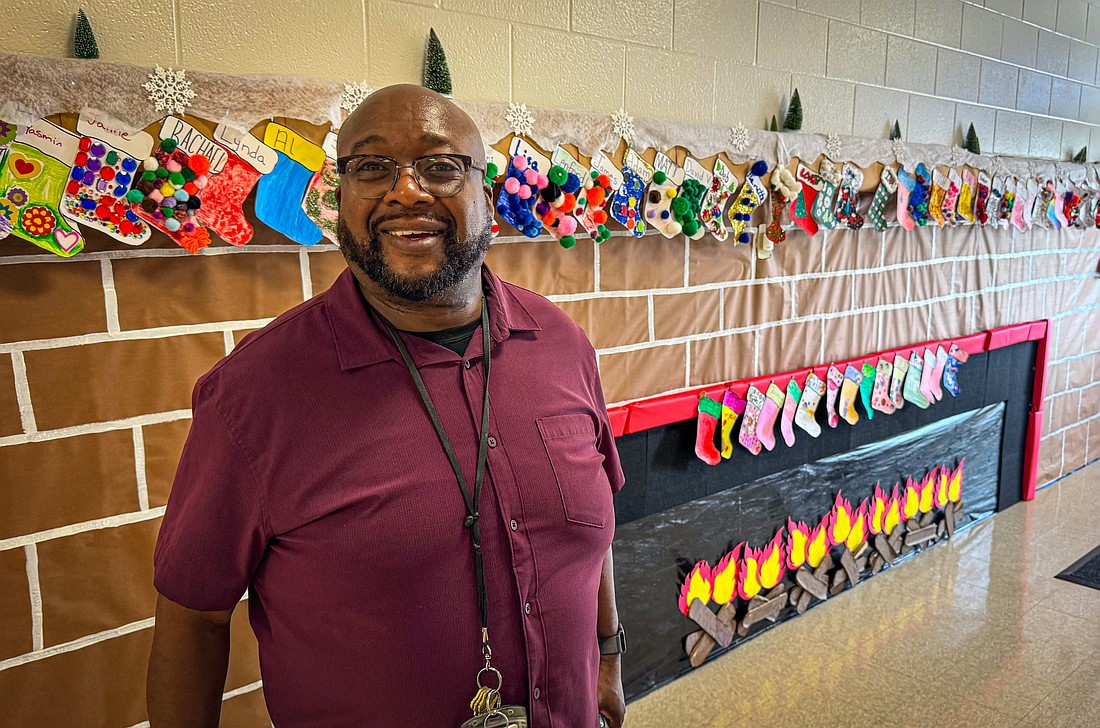Durand Brown teaches in the RiseUp Program, Flagler Schools' alternative school program. Photo by Don Foley/Flagler Schools