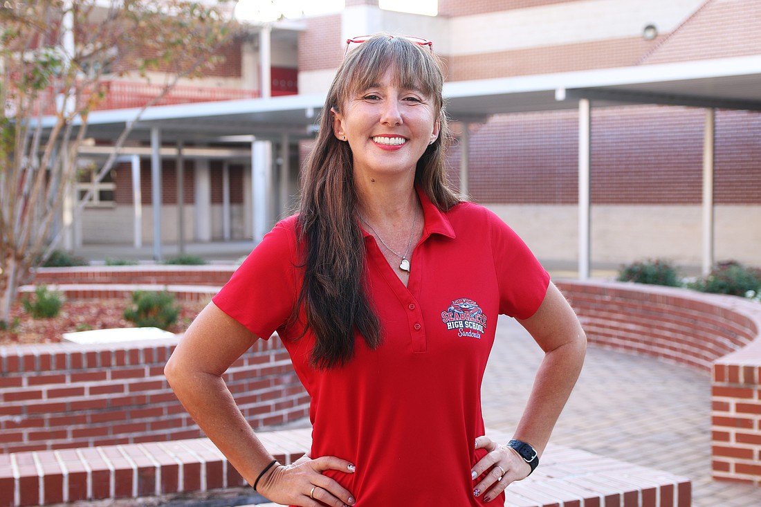 Seabreeze High School Support Facilitation teacher Chris Palau has been working at her school since 2014, but it wasn't until 2021 that she stepped into the classroom. Photo by Jarleene Almenas