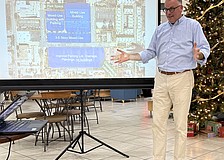 Todd Mathes of Benderson Development explains the company's plans for reimagining of the former Sarasota County Administration Center site.
