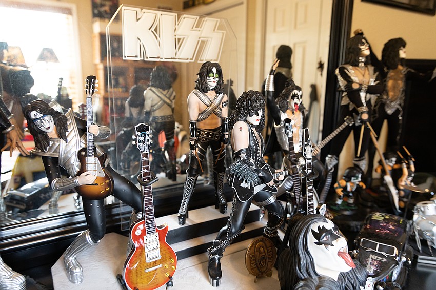 Just a few of the more than 100,000 pieces that are part of Santiago C. Corrada's collection of Kiss memorabilia. Just a few of the more than 100,000 pieces that are part of Santiago C. Corrada's collection of Kiss memorabilia.