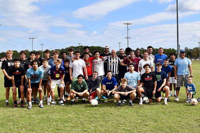 Seabreeze soccer players and soccer alumni gathered for a friendly on Saturday, Dec. 27, at the Ormond Beach Sports Complex. Courtesy photo by Elaini Harrell.