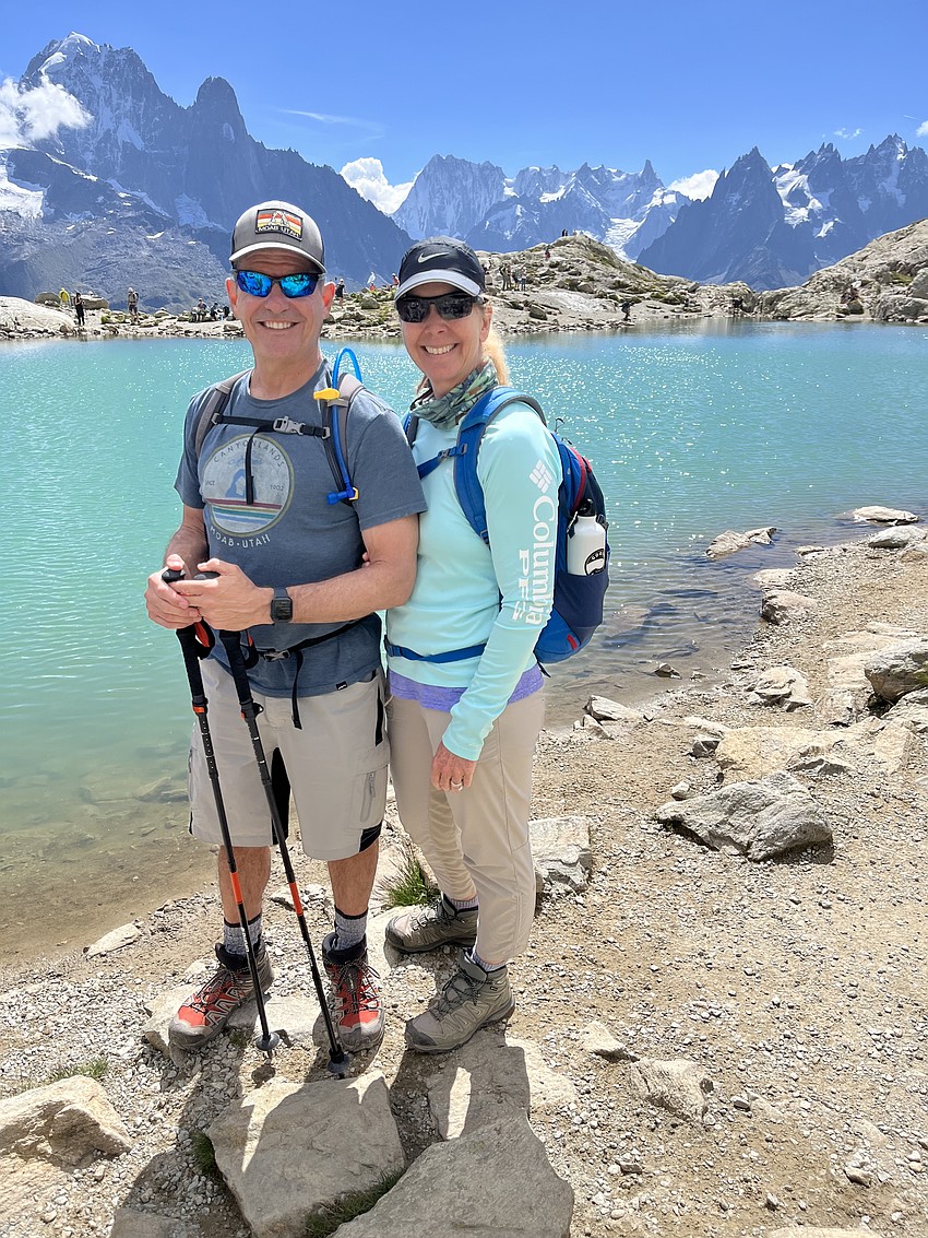 The Vignes at Mont Blanc, the higest peak in the Alps and Western Europe.