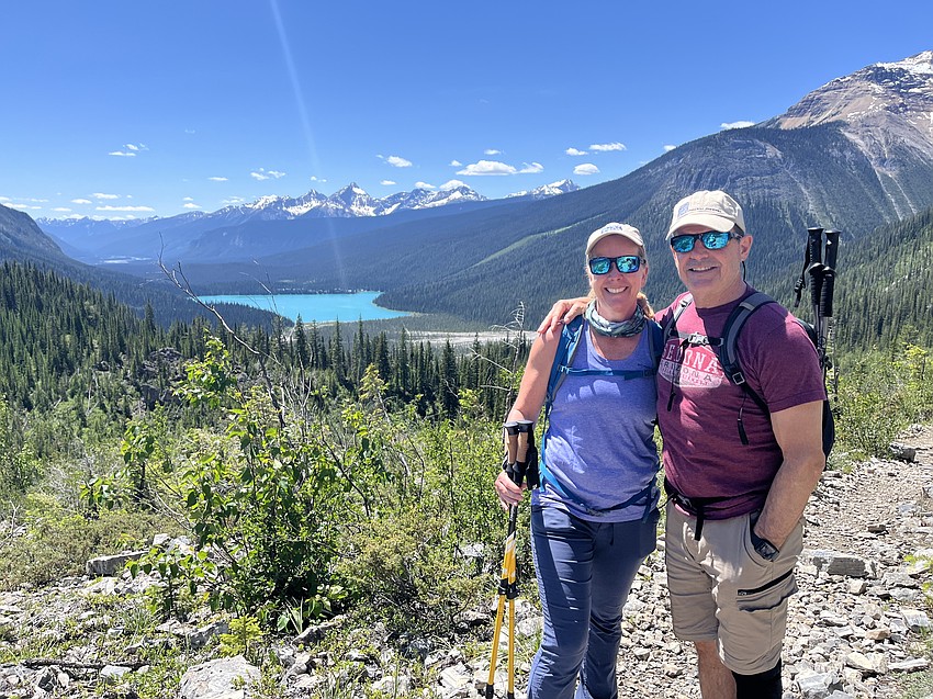 The Vignes hiked in Yoho National Park in the Canadian Rockies.