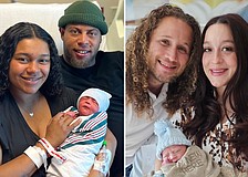 Left: Austin Gordon Jr., known as “AJ,” was born at 1:25 a.m. to first-time parents Isabel Castillo and Austin Gordon.

Right: Corey Gifford and William Zimmerman welcomed their son, Zaiden Amaris Zimmerman, affectionately known as “Zaz,” at 12:50 a.m.