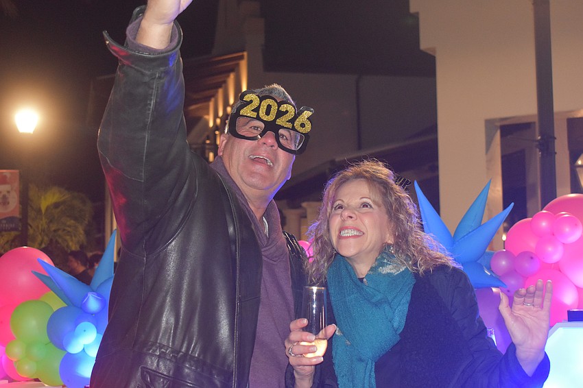 Lakewood Ranch's Eddie Gonzalez and Waterside's Christine Orta pose for a selfie to remember New Year's Eve.