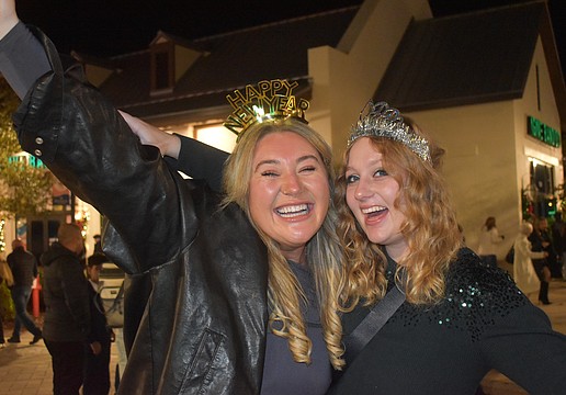 Jessie O Brien is visiting from Ireland and chose to celebrate the new year alongside Lakewood Ranch's Ciara Daly at Waterside Place.