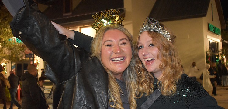 Jessie O Brien is visiting from Ireland and chose to celebrate the new year alongside Lakewood Ranch's Ciara Daly at Waterside Place.