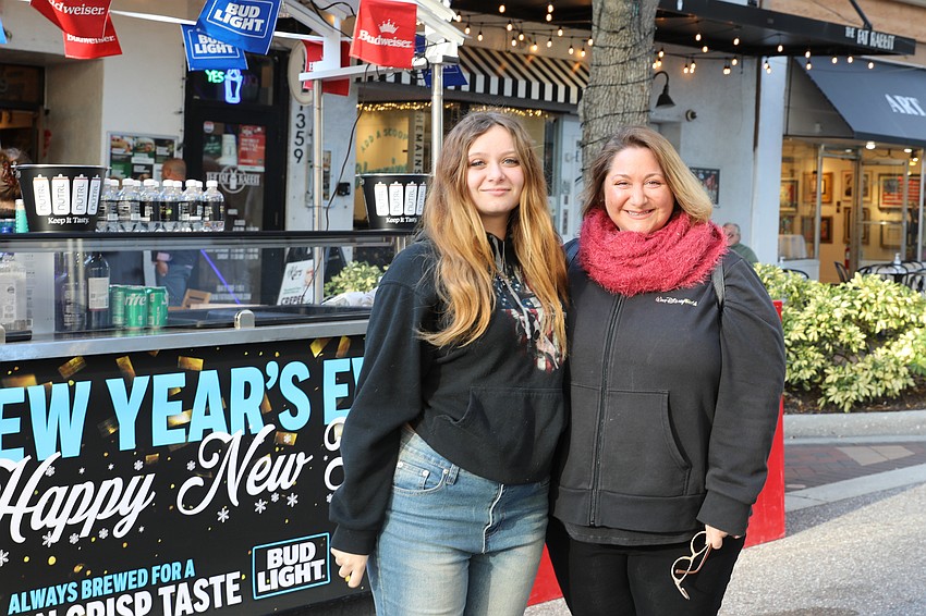 Lakewood Ranch High School sophomore Brookelynn Cruz and her mom, Dalia, enjoy the day together as they await a new year.