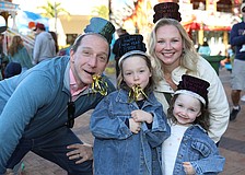 On vacation from chilly Pittsburgh are the Matt family: Joe, 6-year old Everly, Brionna and 3-year old Ada.