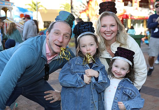 On vacation from chilly Pittsburgh are the Matt family: Joe, 6-year old Everly, Brionna and 3-year old Ada.