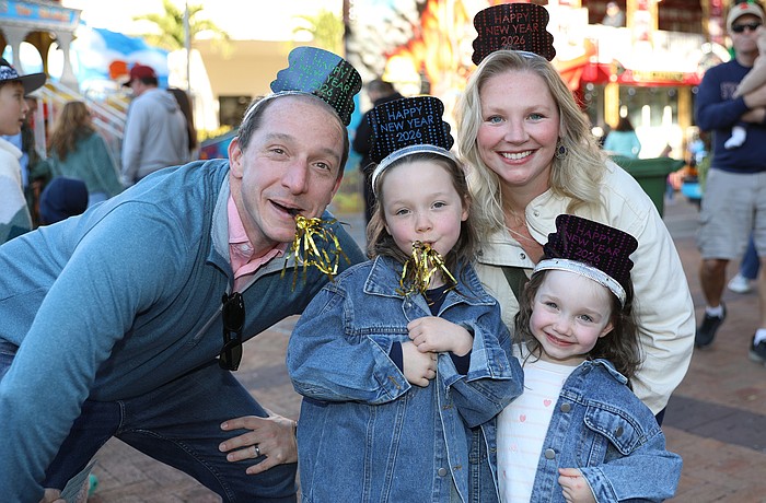 On vacation from chilly Pittsburgh are the Matt family: Joe, 6-year old Everly, Brionna and 3-year old Ada.