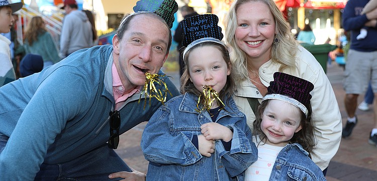 On vacation from chilly Pittsburgh are the Matt family: Joe, 6-year old Everly, Brionna and 3-year old Ada.