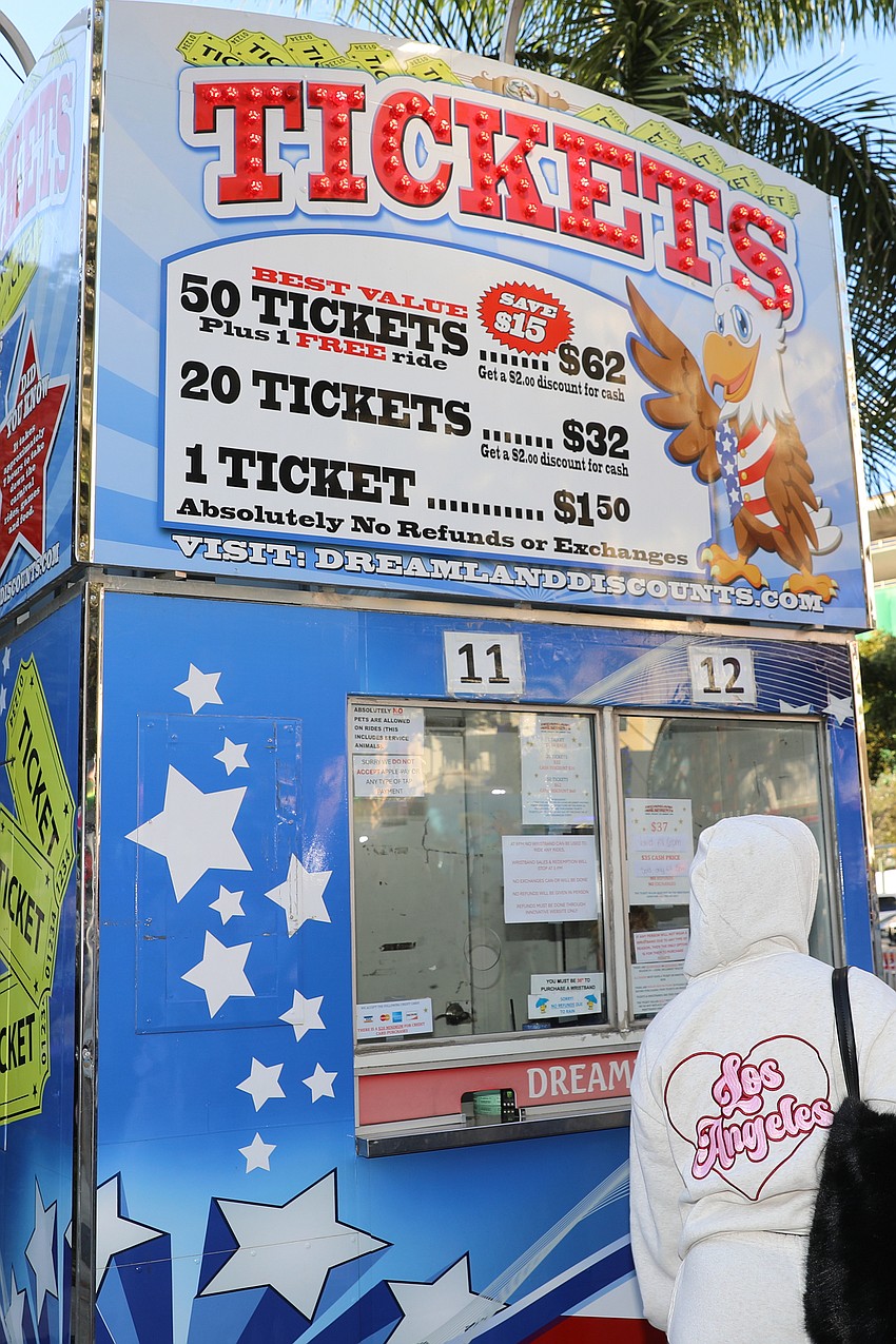 The ticket booths opened at 1 p.m.