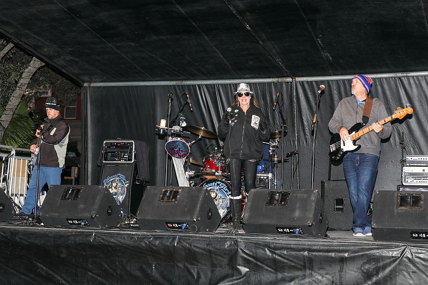 Bradenton's Nauti Girl band kept everyone on their feet during their afternoon gig.