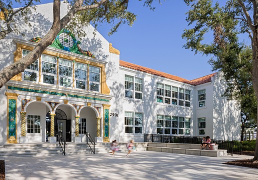 Bay Haven School of Basics Plus was designed in 1926 by architect
M. Leo Elliott. Sweet Sparkman completed a restoration that preserves
the school’s architectural integrity while supporting continued modern educational use.