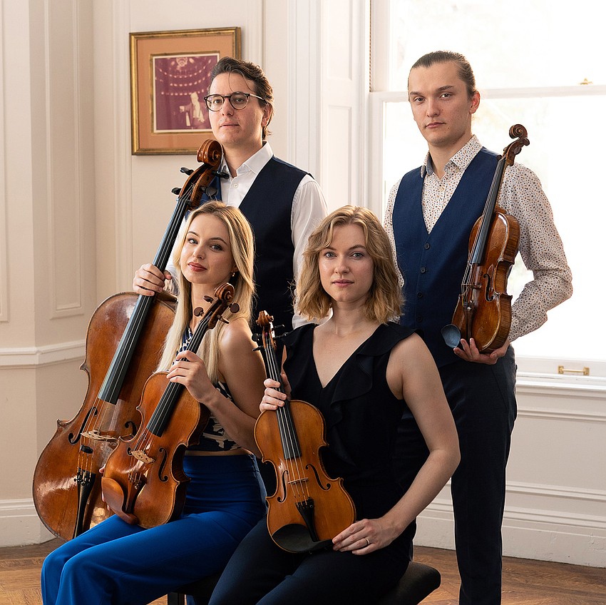 Artist Series Concerts presents Erinys Quartet Tuesday, Jan. 13, at First Congregational Church.