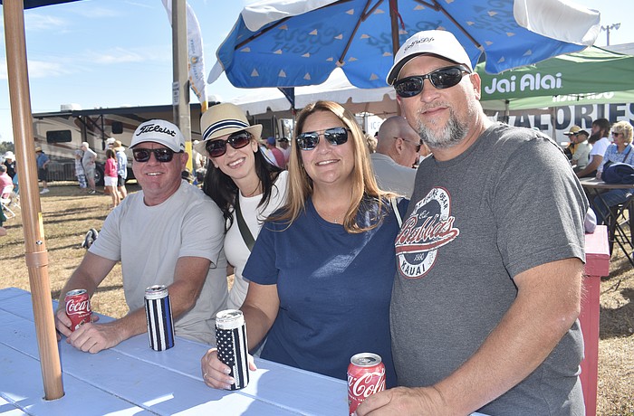 Shayne McKinney, Jenifer McKinney, Heather Travers and Mark Thursby enjoy the vibes together.