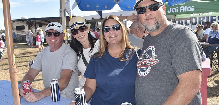 Shayne McKinney, Jenifer McKinney, Heather Travers and Mark Thursby enjoy the vibes together.