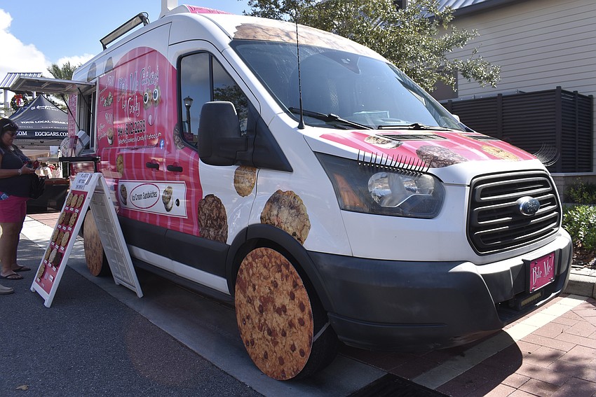 The Bite Me Cookies by Cindy truck's wheels are on theme.