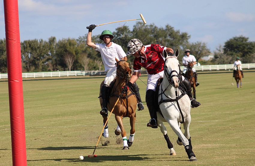Southside Polo's Raymond Guest breaks away to score in the Jan. 4 match at the Sarasota Polo Club. Southside Polo downed Columbus Realty 7-2 in the consolation match of the tournament.