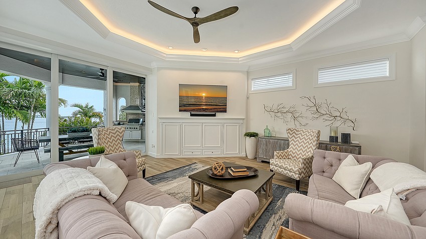 Crown moldings and other intricate details are hallmarks of the home at 1418 Ringling Parkway.