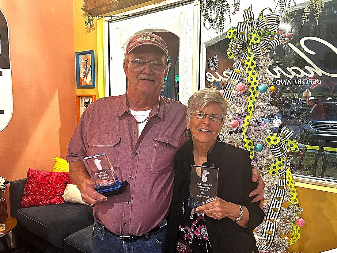 A1A Scenic & Historic Coastal Byway's 2025 Volunteers of the Year Rick Belhumeur and Elayne Byrd. Courtesy photo