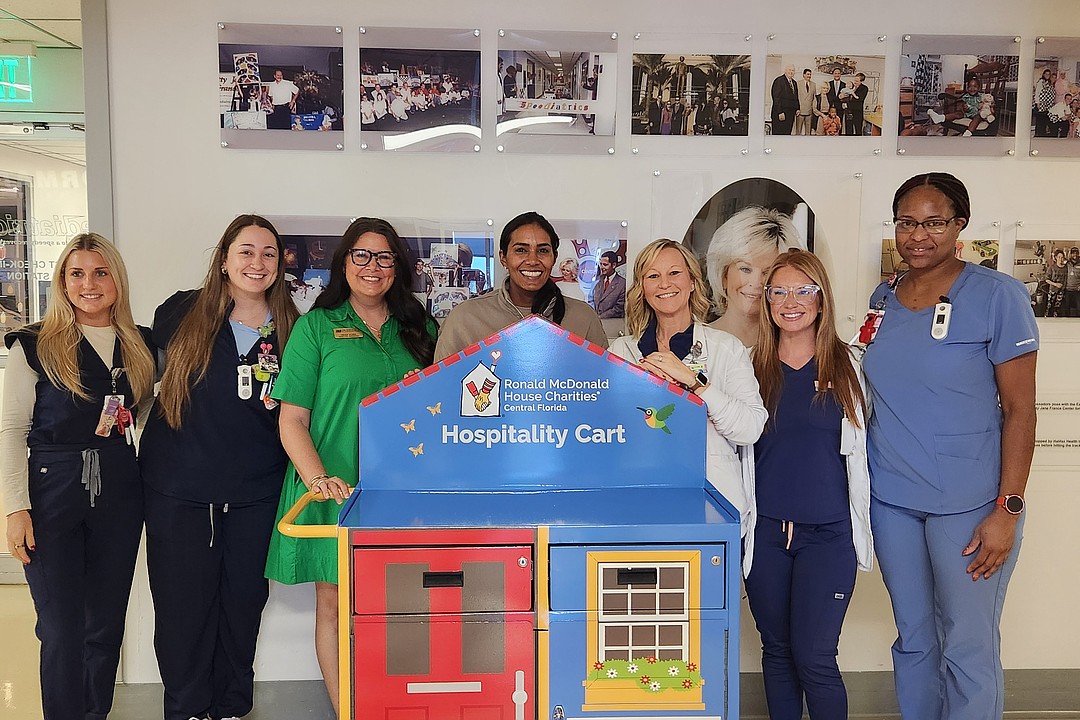 Halifax Health receives Hospitality Cart donation from Ronald McDonald House, NASCAR Foundation
