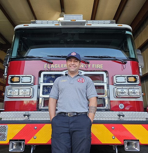 Lt. Armando Castaneda is training captain with the Flagler County Fire Rescue. Photo by Sierra Williams