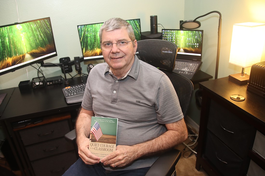 William Loggans wrote a book, “Quiet Courage in the Classroom: One Teacher’s Stand for Freedom and the Future of America’s Youth,” after OCPS forced him to remove a poster from his classroom.