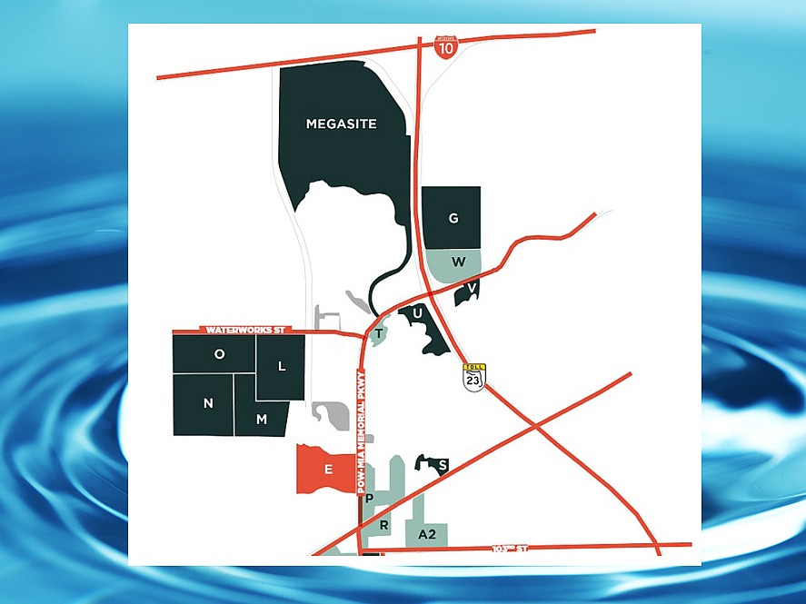 A manufacturing facility that would use an average of up to 600,000 gallons of water a day is looking at the site marked O-L at AllianceFlorida at Cecil Commerce Center in West Jacksonville.