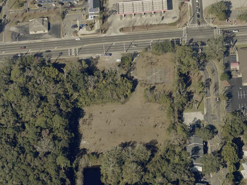 The parcel proposed for a standalone emergency room and a storage facility is across the street from a RaceTrac gas station.