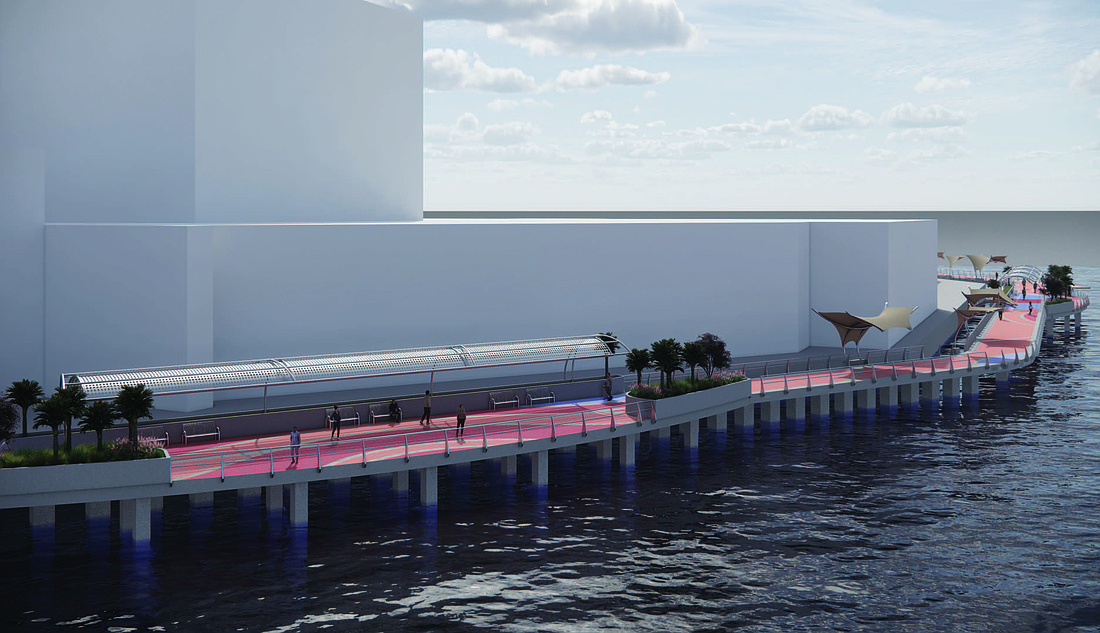 The Southbank Riverwalk extension would connect Baptist Medical Center to the Fuller Warren Bridge Shared Use Path.