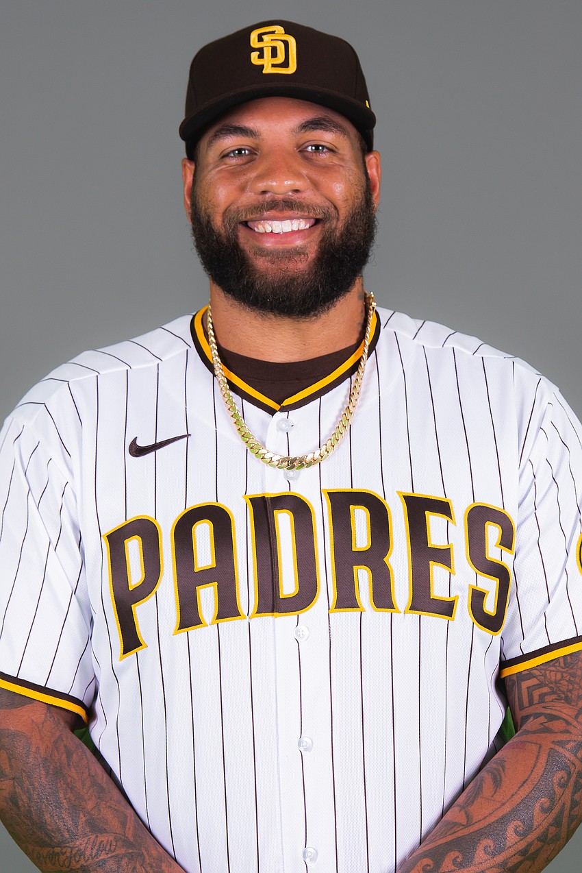 Jordan Guerrero dons Padres threads at spring training in 2022. Although he never made it to the majors, the 2014 Braden River High graduate did reach Triple-A and posted a career 3.10 ERA over 168 appearances. Jordan Guerrero dons Padres threads at spring training in 2022. Although he never made it to the majors, the 2014 Braden River High graduate did reach Triple-A and posted a career 3.10 ERA over 168 appearances.