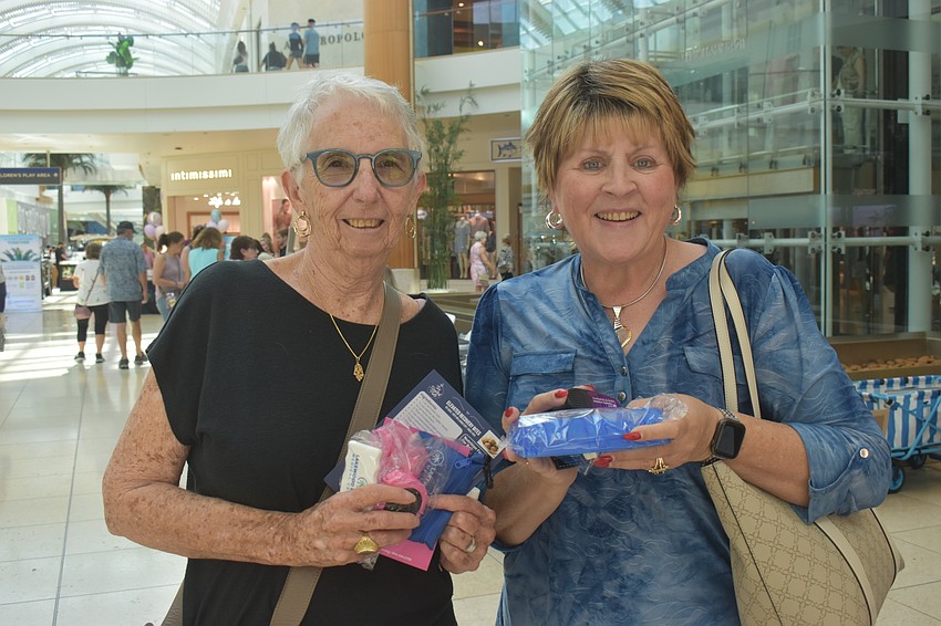 Venice's Laynie Schneider and Donna Johnson enjoy attending health related events and were happy to receive various free goodies when stopping by the booths.